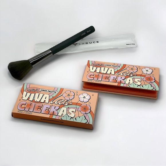 Alamar Cosmetics VIVAS las CHEEKAS palette & Laruce LR309 Cheek Brush - Picture 6 of 11